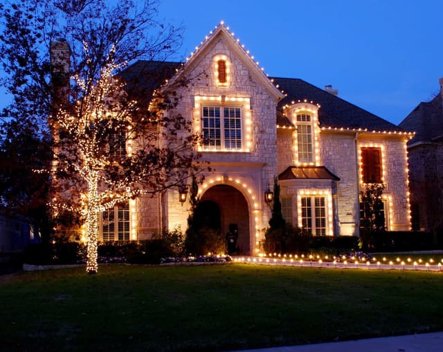 Roofline, windows and front tree